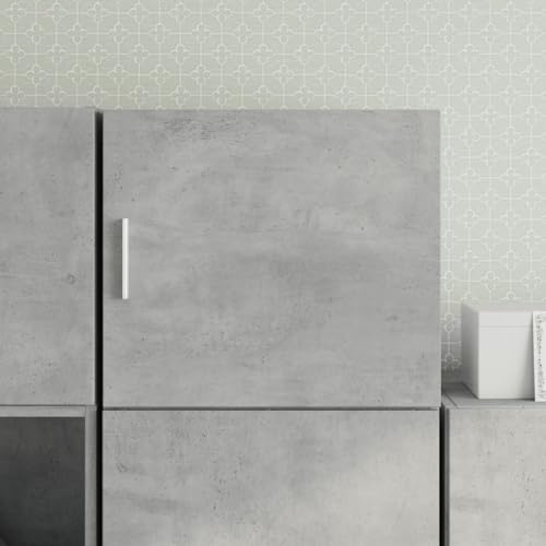 WRJENFSC Wandschrank Betongrau 45x42,5x40 cm aus Holzwerkstoff mit 60 kg Tragkraft platzsparend montierbar für Living Room Schlafzimmer Flur Küche Büro und mehr von WRJENFSC