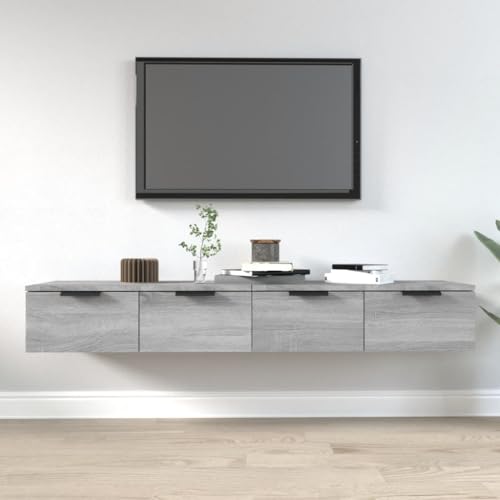 WRJENFSC Wandschrank Set Grau Sonoma 2 Stück mit Schubladen 68x30x20 cm Holzwerkstoff Platzsparend für Wandmontage in Küche Bad Wohnzimmer WRJENFSC Wandschrank Set Grau Sonoma 2 Stück mit Schubladen 68x30x20 cm Holzwerkstoff Platzsparend für Wandmontage in Küche Bad Wohnzimmer von WRJENFSC