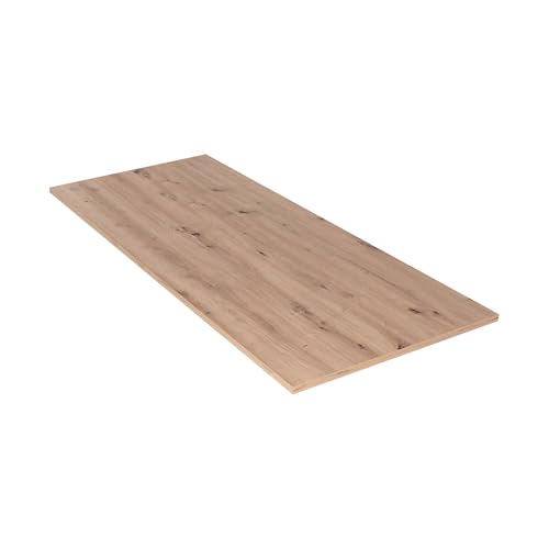 WRK21 Tischplatte 100 x 60 cm Kendal Eiche - 18 mm melaminbeschichtete Arbeitsplatte, ABS-Kante, pflegeleicht - für Schreibtische, Home-Office & DIY von WRK21