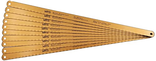 WRS Metallsägeblätter/Handsägeblätter/Bügelsägeblätter 300 mm, HSS-Bi-Metall, hochflexibel, universell für Stahl/Edelstahl/NE-Metalle usw. -MADE IN GERMANY-, Größen Name: - Inhalt: 10 Stück - von WRS WINTERHOFF