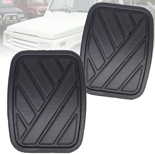WRUHUA Bremskupplung Pedalauflagen für Suzuki Jimny Samurai SJ410 Caribian, Gummi Fußstütze Bremspedal Abdeckung Auto Kupplung Pedale Pad 2 Stück WRUHUA Bremskupplung Pedalauflagen für Suzuki Jimny Samurai SJ410 Caribian, Gummi Fußstütze Bremspedal Abdeckung Auto Kupplung Pedale Pad 2 Stück von WRUHUA