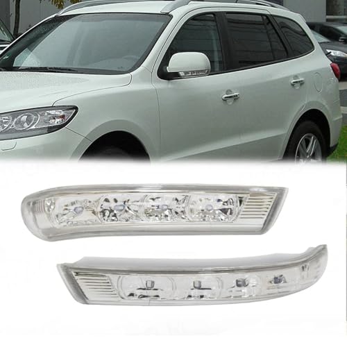 WRUHUA Spiegel Blinkerglas Abdeckung für Hyundai Santa Fe Santafe Veracruz IX55 2007-2012, Außenspiegel Blinkerglas 87623-3J000 87613-3J000 Außenspiegel-Anzeigelampenglas,Left von WRUHUA