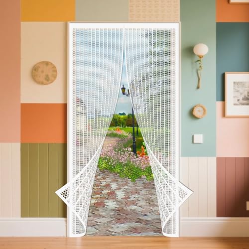 Magnet Fliegengitter Tür Insektenschutz 85 x 207 cm Kinderleichte Klebemontage Insektenschutz Balkontür für Die Balkontür, Kellertür Und Terrassentür, Weiß Magnet Fliegengitter Tür Insektenschutz 85 x 207 cm Kinderleichte Klebemontage Insektenschutz Balkontür für Die Balkontür, Kellertür Und Terrassentür, Weiß von WRUIJIO