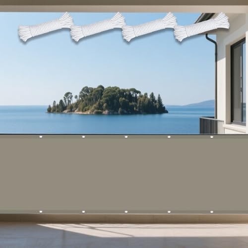 Sonnenschutz Sonnensegel 235 x 360 cm Rechteckig Wasserdicht 98% UV Schutz Balkon Regenschutz mit Ösen Ohne Bohren mit Seil für Außenbereich Garten, Taupe Sonnenschutz Sonnensegel 235 x 360 cm Rechteckig Wasserdicht 98% UV Schutz Balkon Regenschutz mit Ösen Ohne Bohren mit Seil für Außenbereich Garten, Taupe von WRUIJIO