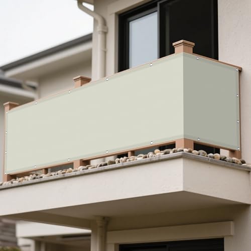 Sonnenschutz Sonnensegel 370 x 730 cm Rechteckig Wasserdicht 98% UV Schutz Pergola Ersatz Schattenabdeckung mit Ösen Ohne Bohren mit Seil für Garten Balkon & Terrasse, cremefarben Sonnenschutz Sonnensegel 370 x 730 cm Rechteckig Wasserdicht 98% UV Schutz Pergola Ersatz Schattenabdeckung mit Ösen Ohne Bohren mit Seil für Garten Balkon & Terrasse, cremefarben von WRUIJIO