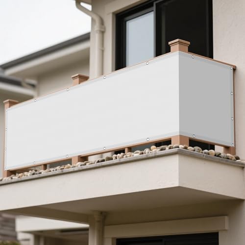 Sonnenschutz Sonnensegel 470 x 690 cm Rechteckig Wasserdicht 98% UV Schutz Pergola Ersatz Schattenabdeckung mit Ösen Ohne Bohren mit Seil für Garten Balkon & Terrasse, Weiß Sonnenschutz Sonnensegel 470 x 690 cm Rechteckig Wasserdicht 98% UV Schutz Pergola Ersatz Schattenabdeckung mit Ösen Ohne Bohren mit Seil für Garten Balkon & Terrasse, Weiß von WRUIJIO