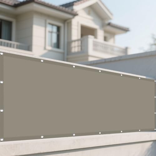 Sonnensegel 302 x 322 cm Rechteckig Wasserdicht Sonnenschutz Windschutz Wetterschutz Segel Baldachin Vielen Größen mit Spannseilen für Balkon Garten, Taupe Sonnensegel 302 x 322 cm Rechteckig Wasserdicht Sonnenschutz Windschutz Wetterschutz Segel Baldachin Vielen Größen mit Spannseilen für Balkon Garten, Taupe von WRUIJIO