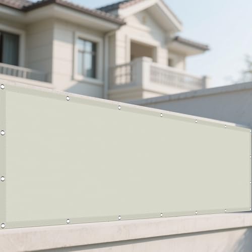 Sonnensegel 62 x 122 cm Rechteckig Wasserdicht Sonnenschutz Windschutz Wetterschutz Segel Baldachin Vielen Größen mit Spannseilen für Balkon Garten, cremefarben Sonnensegel 62 x 122 cm Rechteckig Wasserdicht Sonnenschutz Windschutz Wetterschutz Segel Baldachin Vielen Größen mit Spannseilen für Balkon Garten, cremefarben von WRUIJIO