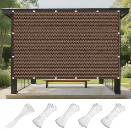 Sonnensegel Atmungsaktiv Rechteckig 420 x 460 cm Rechteckig Atmungsaktiv 98% UV Schutz Segel Baldachin mit Ösen Und Befestigungsseile für Patio Balkon Terrasse Camping, braun Sonnensegel Atmungsaktiv Rechteckig 420 x 460 cm Rechteckig Atmungsaktiv 98% UV Schutz Segel Baldachin mit Ösen Und Befestigungsseile für Patio Balkon Terrasse Camping, braun von WRUIJIO