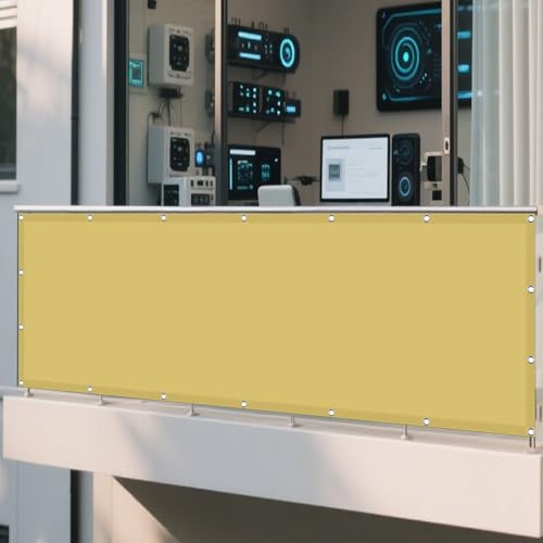 Sonnensegel Balkon 402 x 402 cm Rechteckig Wasserdicht 98% UV Schutz Sonnenplane Rechteckige Markise mit Spannseilen mit Ösen für Patio Hinterhof Rasengarten, Sandgelb Sonnensegel Balkon 402 x 402 cm Rechteckig Wasserdicht 98% UV Schutz Sonnenplane Rechteckige Markise mit Spannseilen mit Ösen für Patio Hinterhof Rasengarten, Sandgelb von WRUIJIO