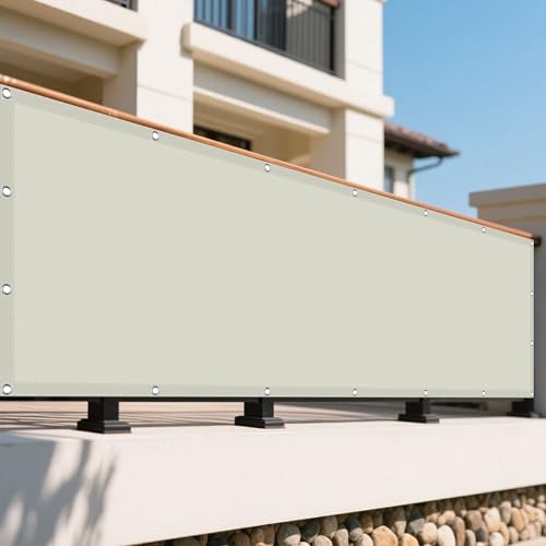 Sonnensegel Balkon 450 x 555 cm Rechteckig Wasserdicht 98% UV Schutz Markisenstoff Rechtwinklig mit Ösen Sichtschutz Reißfest Wetterfest Ohne Bohren für Terrasse Balkon, cremefarben Sonnensegel Balkon 450 x 555 cm Rechteckig Wasserdicht 98% UV Schutz Markisenstoff Rechtwinklig mit Ösen Sichtschutz Reißfest Wetterfest Ohne Bohren für Terrasse Balkon, cremefarben von WRUIJIO