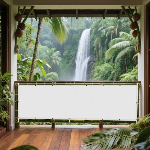 Sonnensegel Rechteckig 365 x 455 cm Rechteckig Wasserdicht Sonnenschutz Windschutz Sonnenschutz Netz mit Ösen Ohne Bohren mit Seil für Draußen Patio Terrasse Camping, Weiß Sonnensegel Rechteckig 365 x 455 cm Rechteckig Wasserdicht Sonnenschutz Windschutz Sonnenschutz Netz mit Ösen Ohne Bohren mit Seil für Draußen Patio Terrasse Camping, Weiß von WRUIJIO