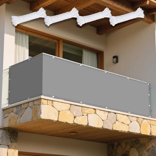 Sonnensegel Rechteckig mit Ösen 154 x 165 cm Rechteckig Wasserdicht Sonnenschutz Windschutz Schatten Mesh Abdeckung mit Ösen Ohne Bohren mit Seil für Garten Terrasse, Hellgrau Sonnensegel Rechteckig mit Ösen 154 x 165 cm Rechteckig Wasserdicht Sonnenschutz Windschutz Schatten Mesh Abdeckung mit Ösen Ohne Bohren mit Seil für Garten Terrasse, Hellgrau von WRUIJIO
