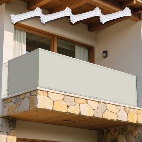 Sonnensegel Rechteckig mit Ösen 74 x 335 cm Rechteckig Wasserdicht Sonnenschutz Windschutz Schatten Mesh Abdeckung mit Ösen Ohne Bohren mit Seil für Garten Terrasse, cremefarben Sonnensegel Rechteckig mit Ösen 74 x 335 cm Rechteckig Wasserdicht Sonnenschutz Windschutz Schatten Mesh Abdeckung mit Ösen Ohne Bohren mit Seil für Garten Terrasse, cremefarben von WRUIJIO