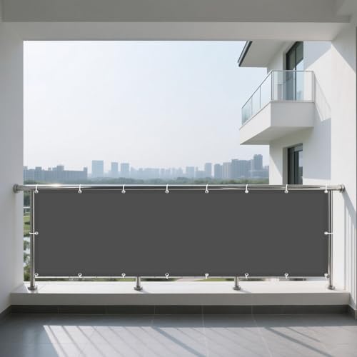 Sonnensegel Rechteckig mit Ösen Wasserdicht 184 x 260 cm Rechteckig Wasserdicht 98% UV Schutz Segel Baldachin mit Ösen Segeltuch 4 × 1.5 M Seile für Terrasse Balkon, Dunkelgrau Sonnensegel Rechteckig mit Ösen Wasserdicht 184 x 260 cm Rechteckig Wasserdicht 98% UV Schutz Segel Baldachin mit Ösen Segeltuch 4 × 1.5 M Seile für Terrasse Balkon, Dunkelgrau von WRUIJIO