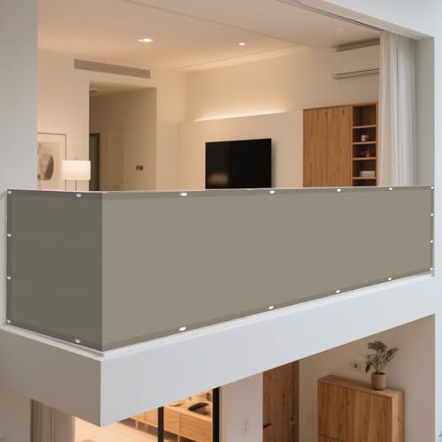 Sonnensegel Sonnenschutz 210 x 405 cm Rechteckig Wasserdicht 98% UV Schutz Sun Segel Rechter Winkel Vielen Größen mit Spannseilen für Balkon Garten Terrasse, Taupe von WRUIJIO