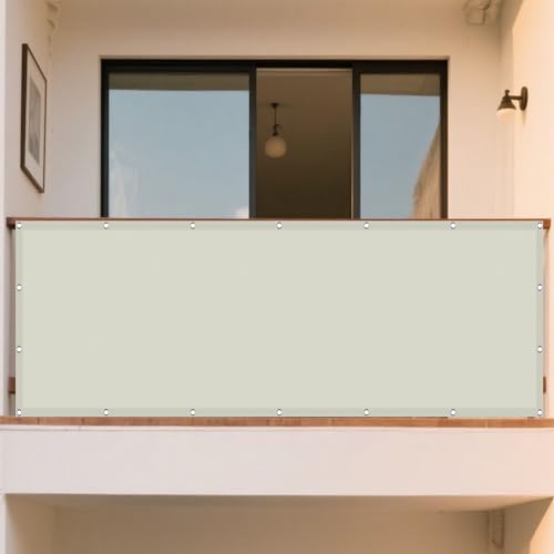 Sonnensegel Sonnenschutz Windschutz 180 x 210 cm Rechteckig Wasserdicht 98% UV Schutz Pergola Garten Balkon Schattentuch Ohne Bohren mit Ösen Segeltuch für Garten Balkon, cremefarben von WRUIJIO