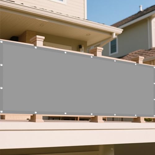 Sonnensegel Wasserabweisend 360 x 385 cm Rechteckig Wasserdicht 98% UV Schutz Pergola-Schattenspender Ersatz-Vordach Ohne Bohren mit Ösen Segeltuch für Außenbereich Garten, Hellgrau Sonnensegel Wasserabweisend 360 x 385 cm Rechteckig Wasserdicht 98% UV Schutz Pergola-Schattenspender Ersatz-Vordach Ohne Bohren mit Ösen Segeltuch für Außenbereich Garten, Hellgrau von WRUIJIO