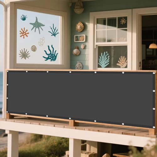 Sonnensegel Wasserabweisend 85 x 190 cm Rechteckig Wasserdicht 98% UV Schutz Markisenstoff Rechtwinklig mit Ösen Segeltuch 4 × 1.5 M Seile für Balkon Terrasse, Dunkelgrau Sonnensegel Wasserabweisend 85 x 190 cm Rechteckig Wasserdicht 98% UV Schutz Markisenstoff Rechtwinklig mit Ösen Segeltuch 4 × 1.5 M Seile für Balkon Terrasse, Dunkelgrau von WRUIJIO