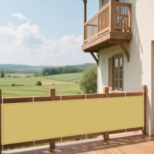 Sonnensegel Wasserdicht 102 x 145 cm Rechteckig Wasserdicht Sonnenschutz Windschutz Schattiernetz inkl Befestigungsseile für Garten Camping, Sandgelb Sonnensegel Wasserdicht 102 x 145 cm Rechteckig Wasserdicht Sonnenschutz Windschutz Schattiernetz inkl Befestigungsseile für Garten Camping, Sandgelb von WRUIJIO