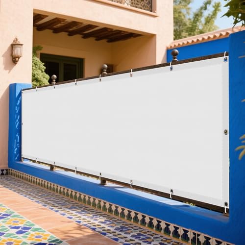 Sonnensegel Wasserdicht Nach Maß 280 x 460 cm Rechteckig Wasserdicht Sonnenschutz Windschutz Nach Maß mit Ösen Vielen Größen mit Spannseilen für Terrasse Balkon, Weiß Sonnensegel Wasserdicht Nach Maß 280 x 460 cm Rechteckig Wasserdicht Sonnenschutz Windschutz Nach Maß mit Ösen Vielen Größen mit Spannseilen für Terrasse Balkon, Weiß von WRUIJIO