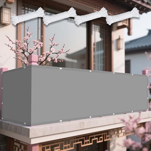 Sonnensegel Wasserdicht Rechteckig 182 x 420 cm Rechteckig Wasserdicht 98% UV Schutz Schattentuch mit Ösen Ohne Bohren mit Seil für Garten Camping, Hellgrau Sonnensegel Wasserdicht Rechteckig 182 x 420 cm Rechteckig Wasserdicht 98% UV Schutz Schattentuch mit Ösen Ohne Bohren mit Seil für Garten Camping, Hellgrau von WRUIJIO