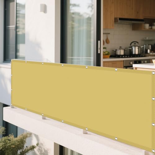Sonnensegel Wasserdicht Rechteckig mit Ösen 110 x 460 cm Rechteckig Wasserdicht 98% UV Schutz Sonnenschutz Netz inkl Befestigungsseile für Garten Balkon & Terrasse, Creme Farben Sonnensegel Wasserdicht Rechteckig mit Ösen 110 x 460 cm Rechteckig Wasserdicht 98% UV Schutz Sonnenschutz Netz inkl Befestigungsseile für Garten Balkon & Terrasse, Creme Farben von WRUIJIO