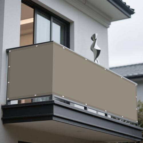 Sonnensegel Wasserdicht Rechteckig mit Ösen 160 x 388 cm Rechteckig Wasserdicht 98% UV Schutz Schattennetz mit Ösen mit Ohne Bohren mit Seil für Terrasse Balkon, Taupe Sonnensegel Wasserdicht Rechteckig mit Ösen 160 x 388 cm Rechteckig Wasserdicht 98% UV Schutz Schattennetz mit Ösen mit Ohne Bohren mit Seil für Terrasse Balkon, Taupe von WRUIJIO