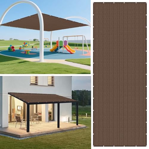 Sonnensegel mit Ösen Atmungsaktiv 260 x 540 cm Rechteckig Atmungsaktiv 98% UV Schutz Gewächshaus- Segeltuch inkl Befestigungsseile für Außenbereich Garten, braun Sonnensegel mit Ösen Atmungsaktiv 260 x 540 cm Rechteckig Atmungsaktiv 98% UV Schutz Gewächshaus- Segeltuch inkl Befestigungsseile für Außenbereich Garten, braun von WRUIJIO