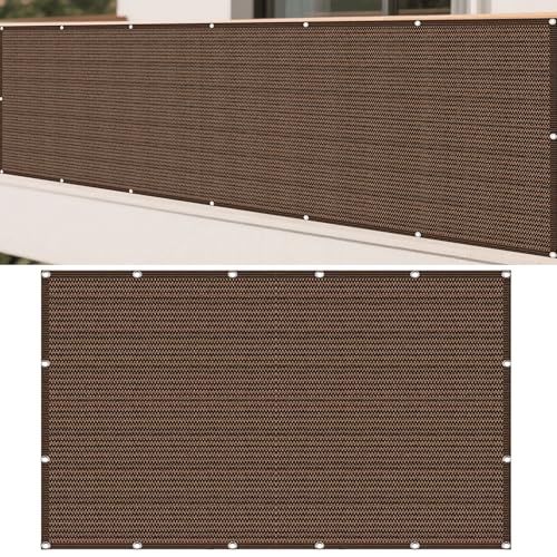 Sonnensegel mit Ösen Atmungsaktiv 260 x 540 cm Rechteckig Atmungsaktiv 98% UV Schutz Gewächshaus- Segeltuch inkl Befestigungsseile für Außenbereich Garten, braun von WRUIJIO