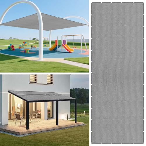 Sonnensegel mit Ösen Atmungsaktiv 400 x 400 cm Rechteckig Atmungsaktiv 98% UV Schutz Gewächshaus- Segeltuch inkl Befestigungsseile für Außenbereich Garten, Hellgrau Sonnensegel mit Ösen Atmungsaktiv 400 x 400 cm Rechteckig Atmungsaktiv 98% UV Schutz Gewächshaus- Segeltuch inkl Befestigungsseile für Außenbereich Garten, Hellgrau von WRUIJIO