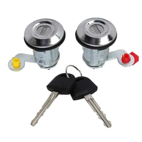 1 Paar Auto Links Rechts Türschloss Zylinder Mit 2 Schlüsseln YE05506A Ersatz Fit for MITSUBISHI L200 2001 2002 2003 2004 2005 von WRWRW
