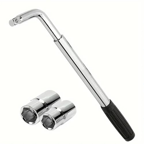 1 stück Universal Doppelseitige Stecknüsse Mutter 17/19 21/23mm Set Chrom Ausziehbarer Auto Radmutternschlüssel Reifenspanner Passend for Auto Van Tru von WRWRW