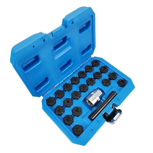 22PCS Radschloss Radmutter Schlüssel Diebstahlsicherung Werkzeug Buchse Entferner Set Kit Fit for Audi von WRWRW