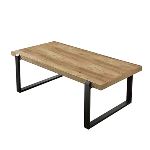 WRYSQBHJYB Beistelltisch fürs Wohnzimmer, Schlichter Rechteckiger Couchtisch, Sofatisch mit Metallrahmen, Industrieller Kaffeetisch fürs Wohnzimmer und Schlafzimmer(120cm/47in) von WRYSQBHJYB