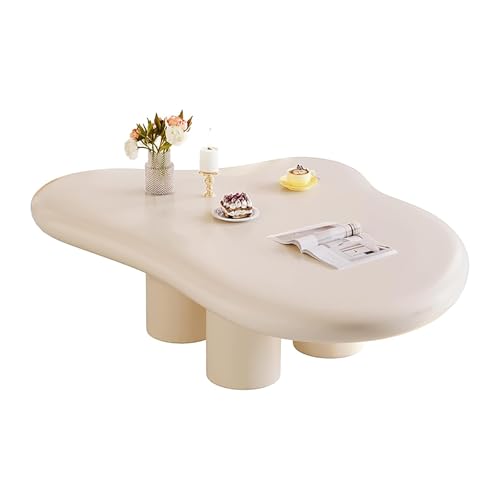 WRYSQBHJYB Cloud Couchtisch mit 3 Beinen, Unregelmäßiger Moderner Design-Mitteltisch, Eck-Beistelltisch für Wohnzimmer Schlafzimmer(White,120cm/47in) von WRYSQBHJYB
