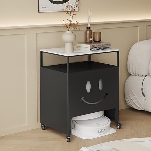 WRYsqbhjyb Metallschrank für Kehrmaschinen, Lagerregal Über Dem Roboter, Multifunktionale Beistelltische, Sideboard mit 360°-Rädern für Platzsparende Aufbewahrung(Black,50 * 50 * 75cm/20 * 20 * 30in) WRYsqbhjyb Metallschrank für Kehrmaschinen, Lagerregal Über Dem Roboter, Multifunktionale Beistelltische, Sideboard mit 360°-Rädern für Platzsparende Aufbewahrung(Black,50 * 50 * 75cm/20 * 20 * 30in) von WRYsqbhjyb