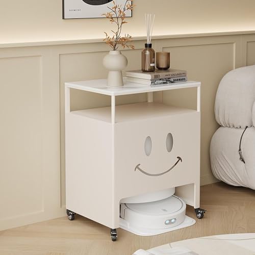 WRYsqbhjyb Metallschrank für Kehrmaschinen, Lagerregal Über Dem Roboter, Multifunktionale Beistelltische, Sideboard mit 360°-Rädern für Platzsparende Aufbewahrung(White,50 * 40 * 75cm/20 * 16 * 30in) WRYsqbhjyb Metallschrank für Kehrmaschinen, Lagerregal Über Dem Roboter, Multifunktionale Beistelltische, Sideboard mit 360°-Rädern für Platzsparende Aufbewahrung(White,50 * 40 * 75cm/20 * 16 * 30in) von WRYsqbhjyb