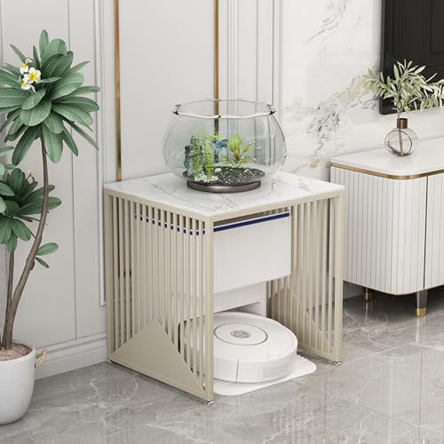 WRYsqbhjyb Staubsaugerschrank-Aufbewahrungsschrank, Mehrzweckschrank Aquariumständer, Metallschrank, Aktenschrank für Schlafzimmer, Wohnheim, Balkon(Beige,40 * 40 * 65cm/16 * 16 * 26in) von WRYsqbhjyb