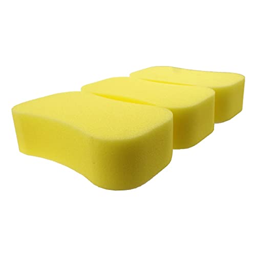 WS-Pro 3er Pack XXL Autoschwamm gelb 220 x 100 x 60 mm von WS-Pro