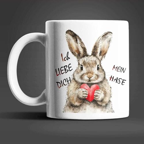 Ich liebe dich mein Hase Tasse – Liebe Häschen Kaffeetasse 325 ml – Geschenkidee für Partner, Freund, Freundin – 3 süße Hasen-Motive zur Auswahl, Muster: Hase-02 Ich liebe dich mein Hase Tasse – Liebe Häschen Kaffeetasse 325 ml – Geschenkidee für Partner, Freund, Freundin – 3 süße Hasen-Motive zur Auswahl, Muster: Hase-02 von WS-Trend