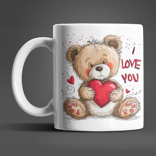 Teddybär I Love You Kaffeetasse Teetasse Tasse Geschenkidee 325 ml, Muster: Teddy-03 Teddybär I Love You Kaffeetasse Teetasse Tasse Geschenkidee 325 ml, Muster: Teddy-03 von WS-Trend