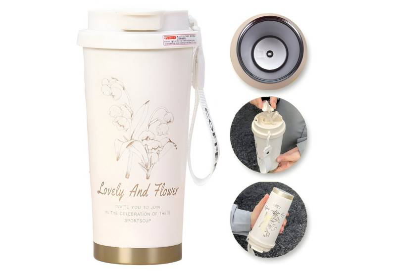 WS-Trend Coffee-to-go-Becher Lovely and Flower Kaffeebecher Becher To-Go 550 ml von WS-Trend