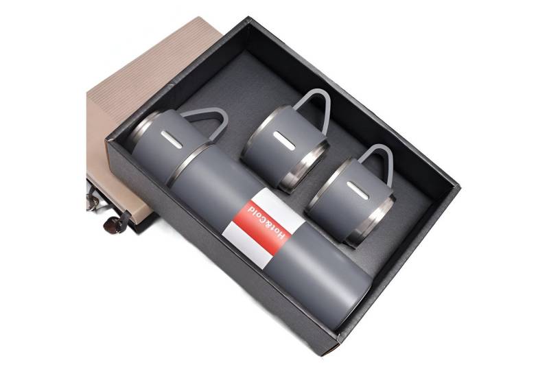 WS-Trend Isolierflasche 4 tlg. Set Thermoflasche Edelstahl Trinkflasche 500ml 3 Trinkbecher WS-Trend Isolierflasche 4 tlg. Set Thermoflasche Edelstahl Trinkflasche 500ml 3 Trinkbecher von WS-Trend