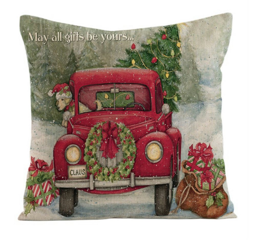 WS-Trend Kissenbezug Weihnachten X-Mas Truck Kissenbezug Dekokissen 45x45 cm WS-Trend Kissenbezug Weihnachten X-Mas Truck Kissenbezug Dekokissen 45x45 cm von WS-Trend