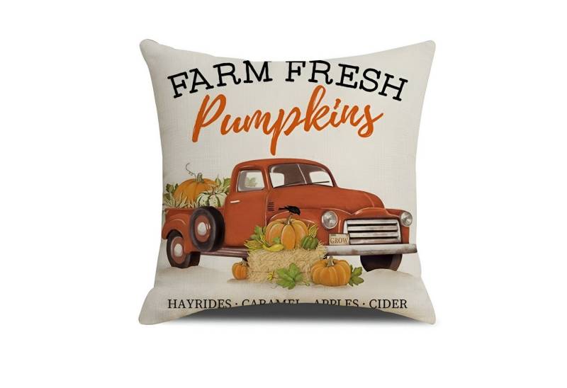 WS-Trend Kissenhülle Herbst Motiv 2er Set Kissenbezug Dekokissen 45x45 cm, (2 Stück) von WS-Trend