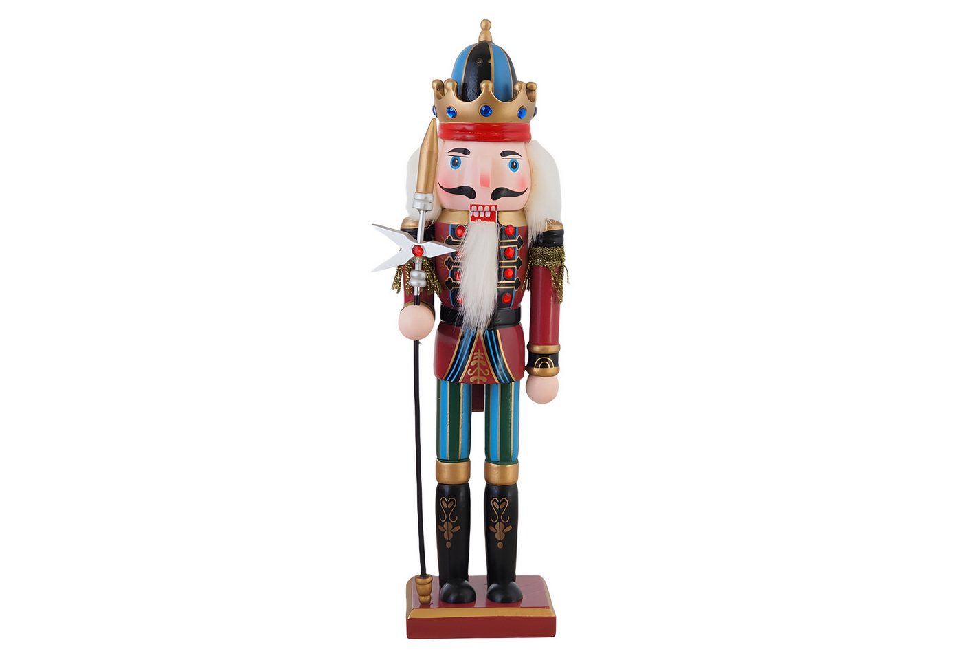 WS-Trend Nussknacker Nussknacker Figur 30 cm – Holz Weihnachtsdekoration König Rot-Gold von WS-Trend