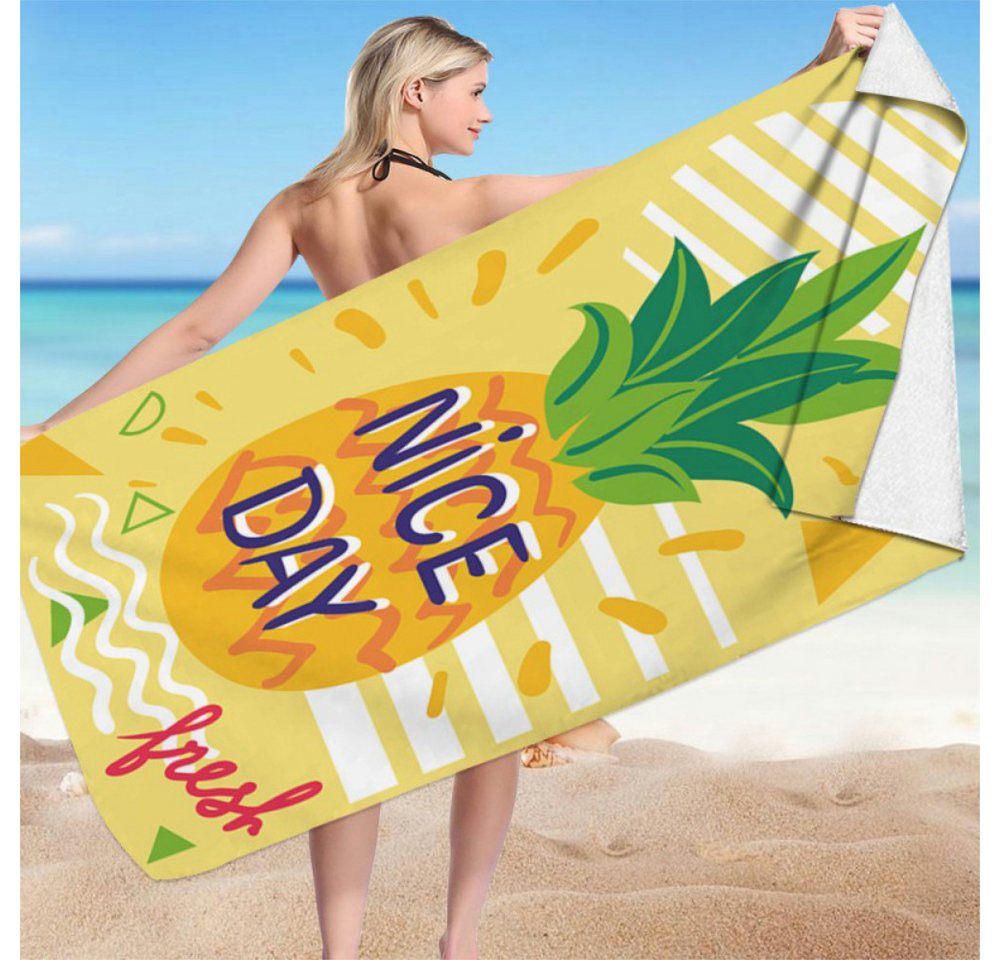 WS-Trend Strandtuch Nice Day fresh Ananas Mikrofaser Badetuch XL 70x150 cm von WS-Trend