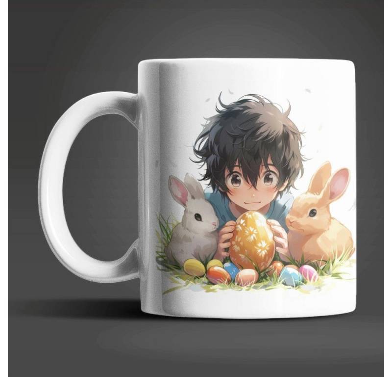 WS-Trend Tasse Anime Osterhase Ostereier Ostern Kaffeetasse Teetasse Geschenkidee, Keramik von WS-Trend
