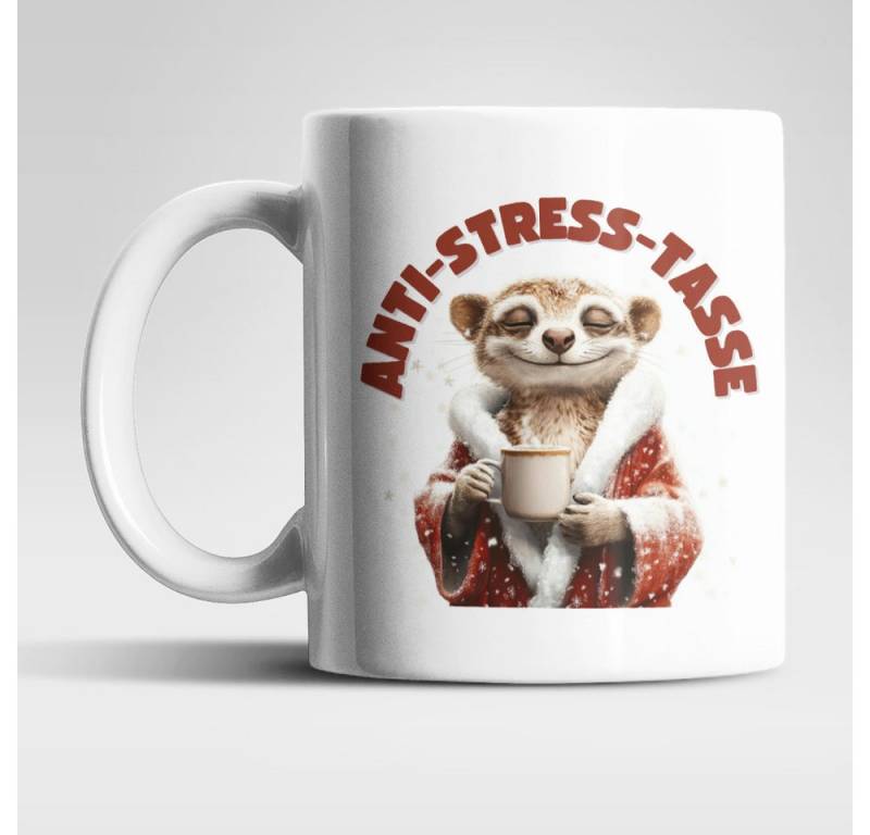 WS-Trend Tasse Anti Stress Christmas Erdmännchen Kaffeetasse Teetasse Geschenkidee, Keramik von WS-Trend